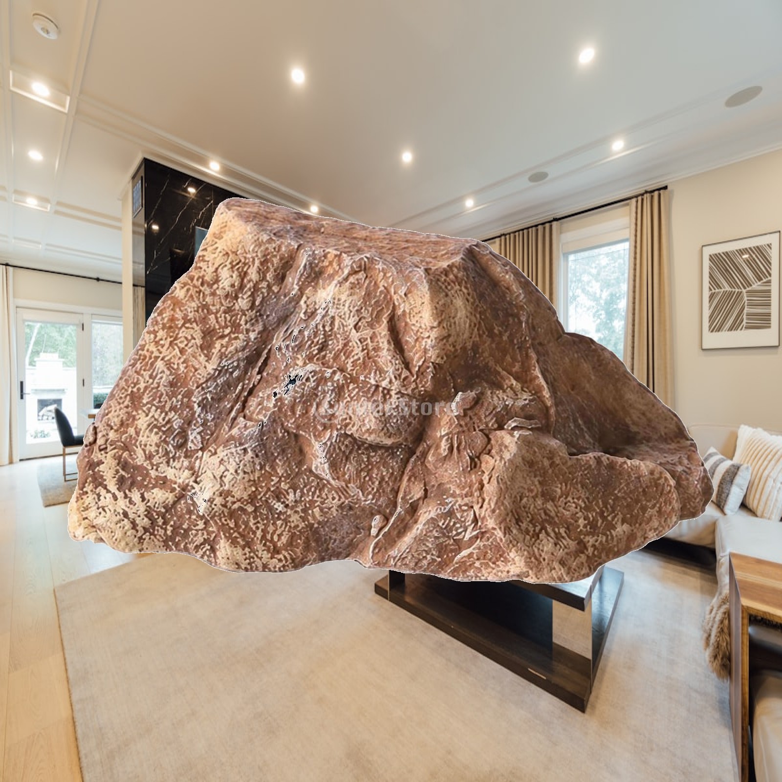 Aquarium Decor - Realistische Kunststeinskulptur aus PU-Schaum, Felsen-Dekor für