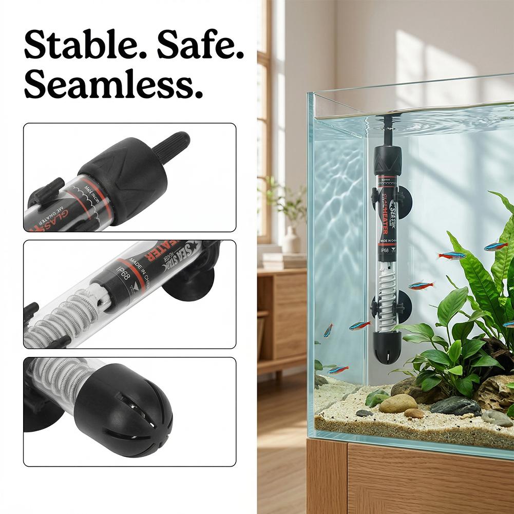 Fish Tank Heater - EU-Aquarienheizung 25W/50W/100W/200W/300W Tauchheizstab für Aquarien, konstante