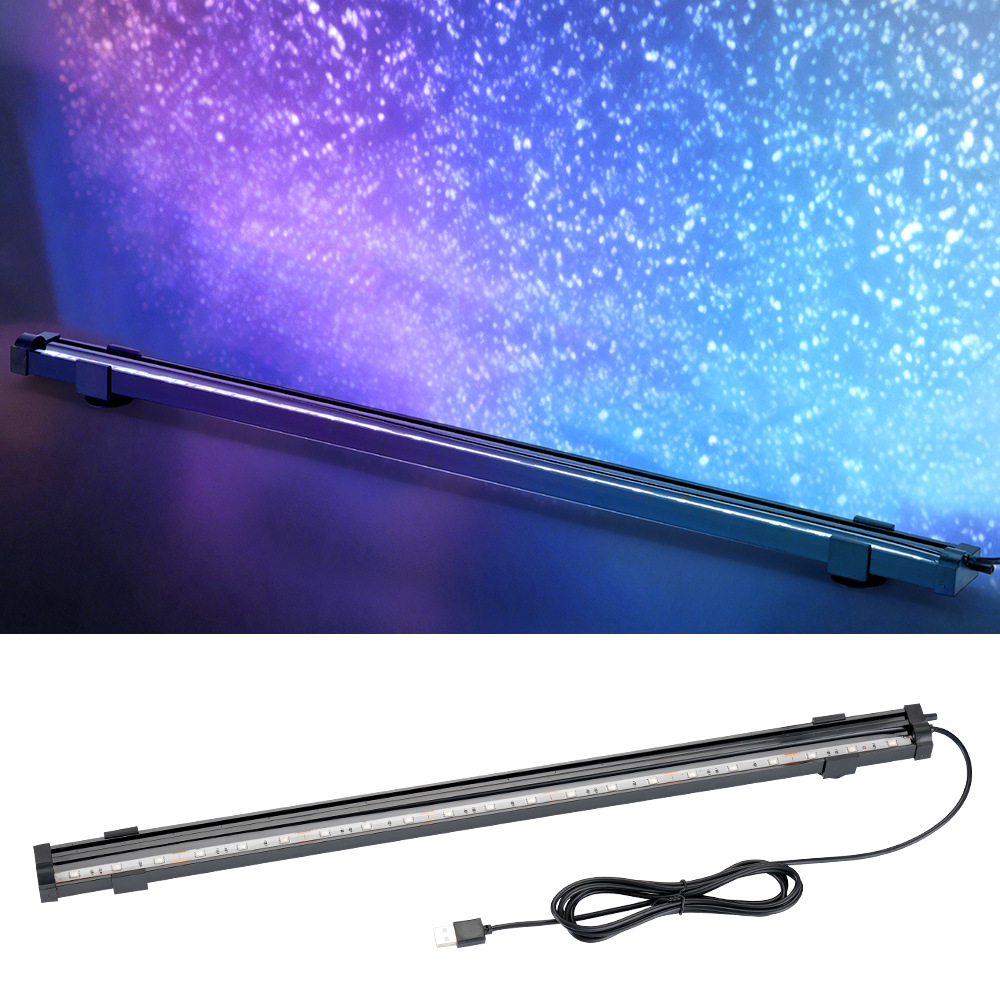 Fish Tank Gravel - USB LED Aquarium-Luftblasenlicht mit automatischer RGB-Farbwechsel-Funktion,