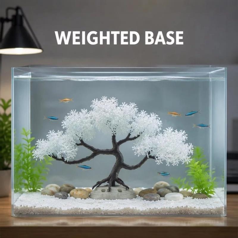 [Künstlicher weißer Bonsai-Bau – Aquarium Fish Betta Bewertung und Preis